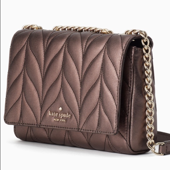 kate spade Handbags - Kate Spade Mini Emelyn Briar Lane Quilted Crossbody bag Metallic Oak